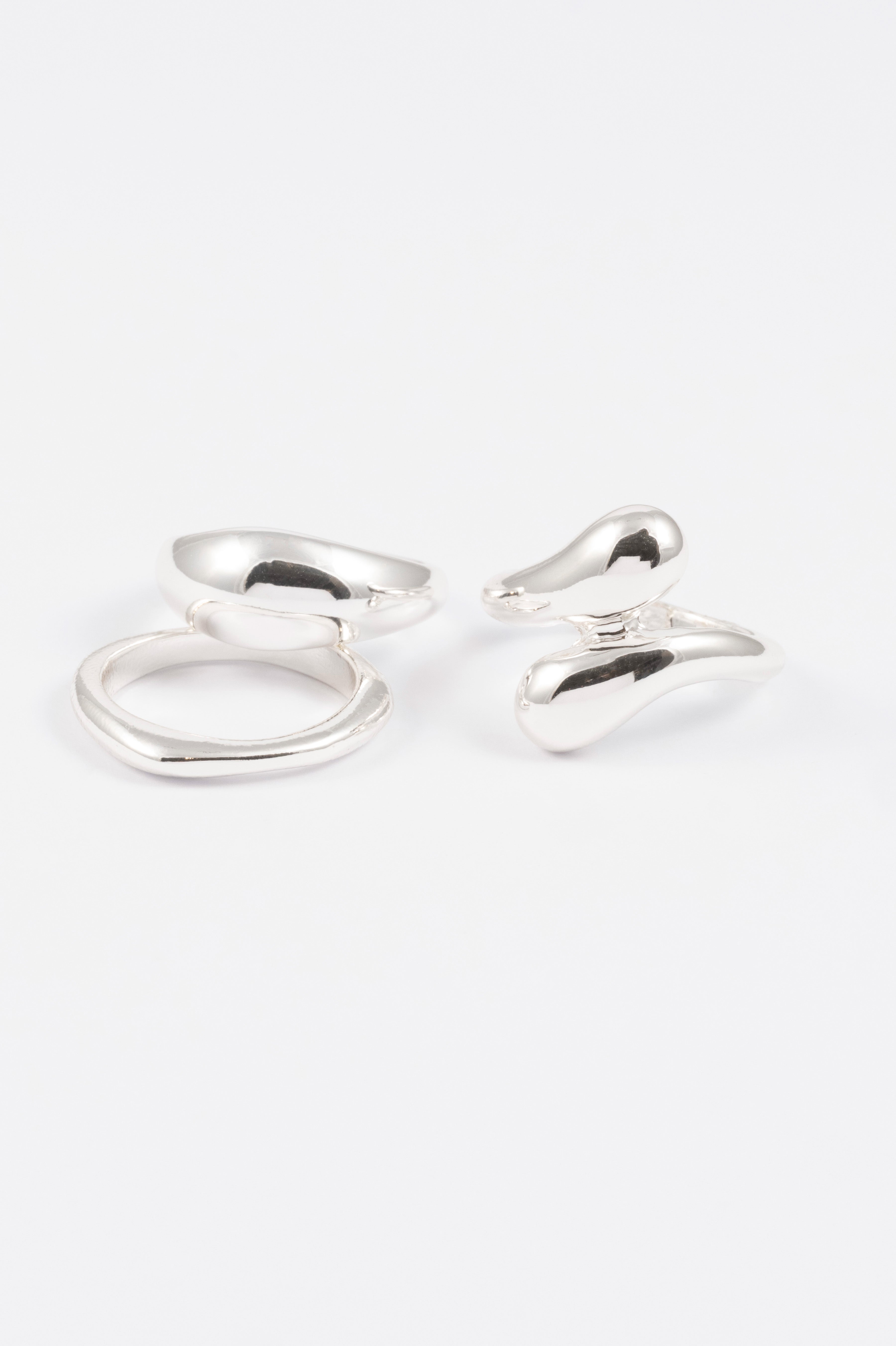 SILVER POLISHED CLASSIC 3 PACK RING S/M