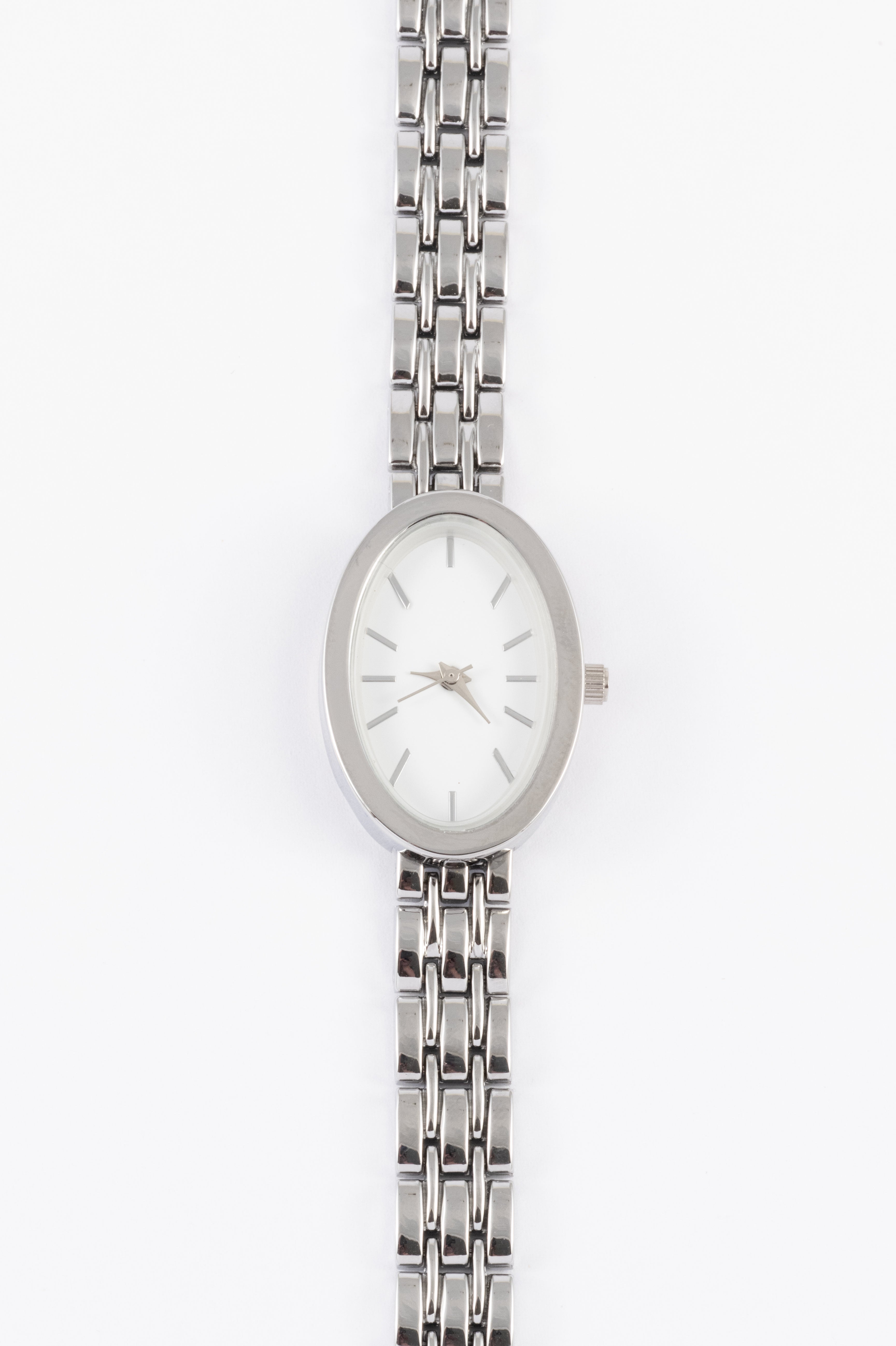 SILVER CLASSIC OVAL FACE LINK WT