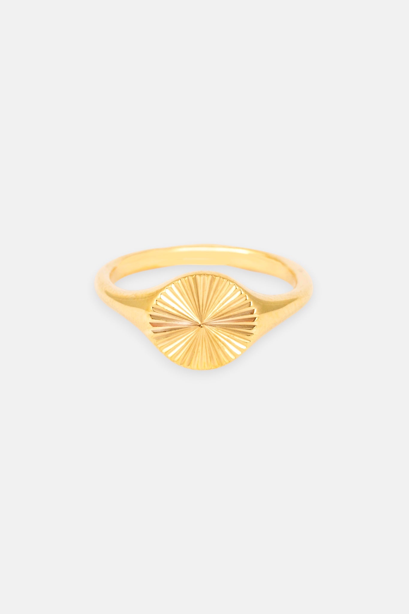 WATERPROOF GOLD ETCHED SIGNET RING - SM