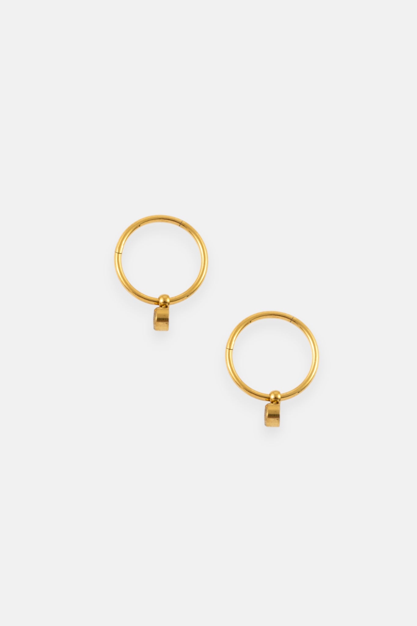 GOLD TINY DROPLET SLEEPER HOOPS