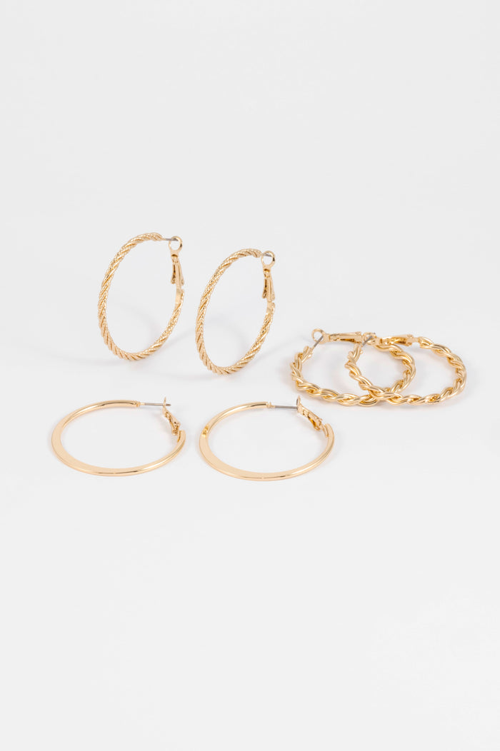 GOLD TIGHT AND LOOSE ROPE BRAID HINGED HOOP PACK