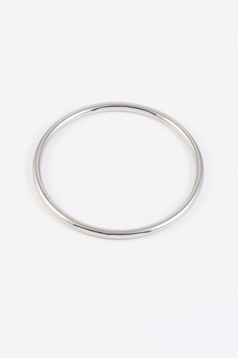 WATERPROOF SILVER THIN SMOOTH BANGLE