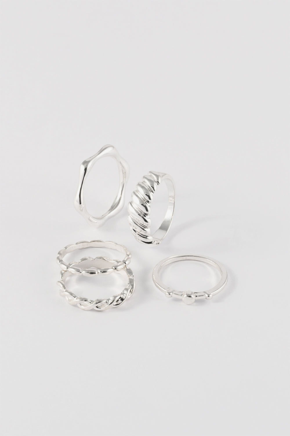 SILVER MIXED SIZE RING PACK - S/M