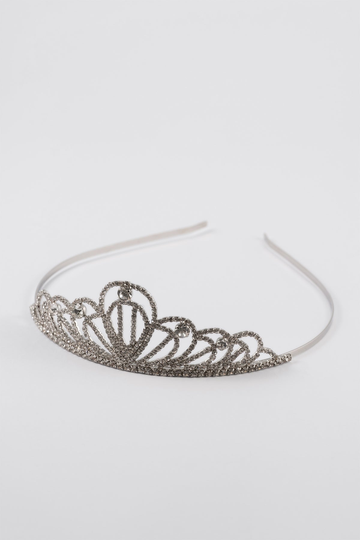 RHODIUM DIA LOOP PAVE TIARA