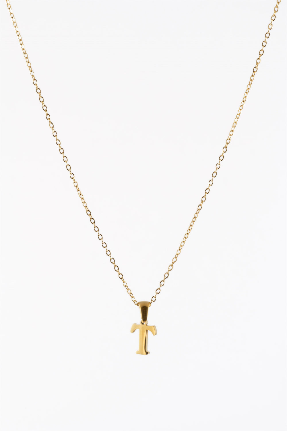 Unknown T Chain GOLD METAL INITIAL T CHAIN