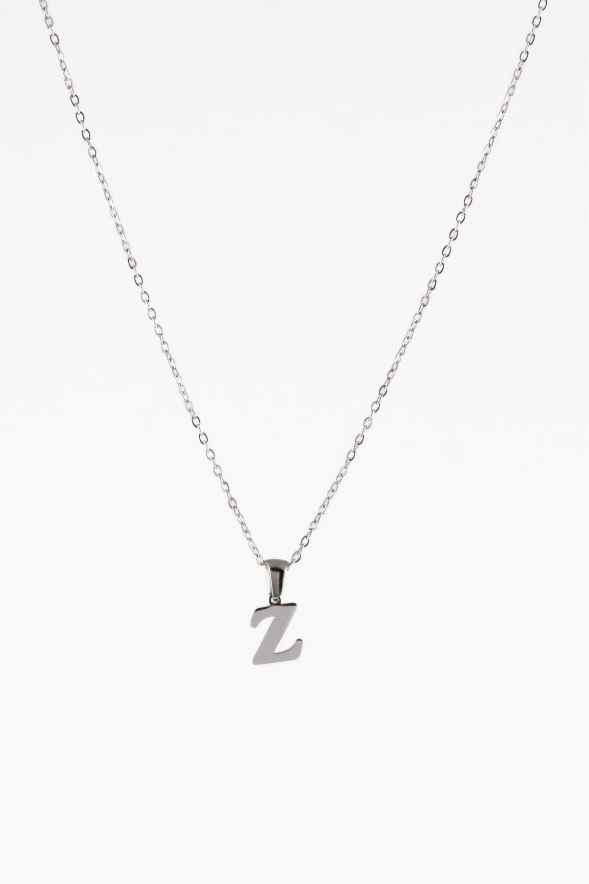 WATERPROOF SILVER METAL INITIAL Z CHAIN