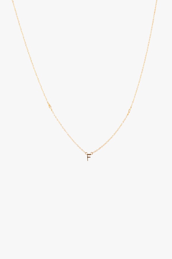 VERMEIL STERING  BEZEL SET STATION INITIAL PDT- F