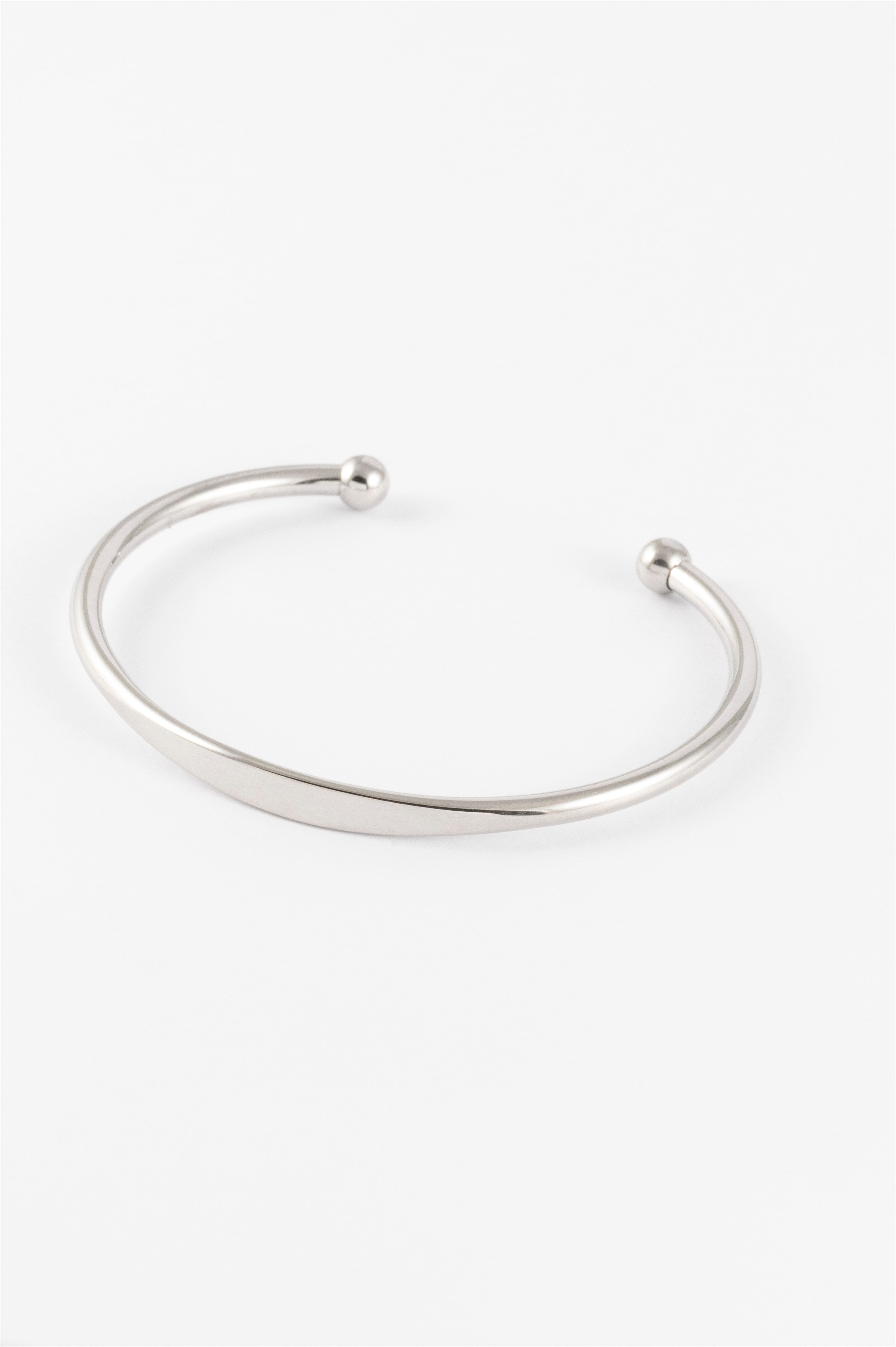 SILVER OPEN CUFF ENGRAVABLE BRACELET