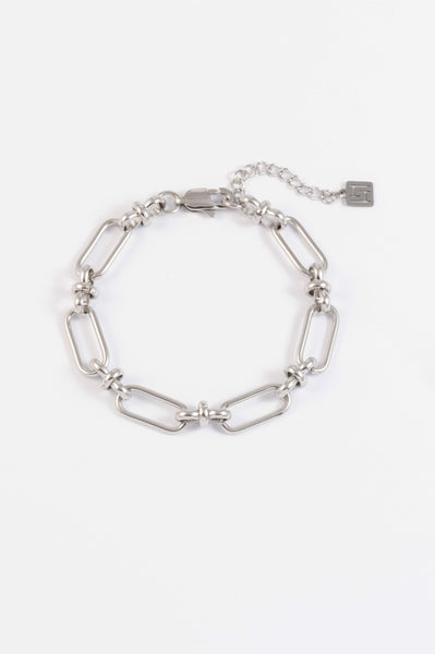 SILVER CABLE LINK CHAIN BRACELET
