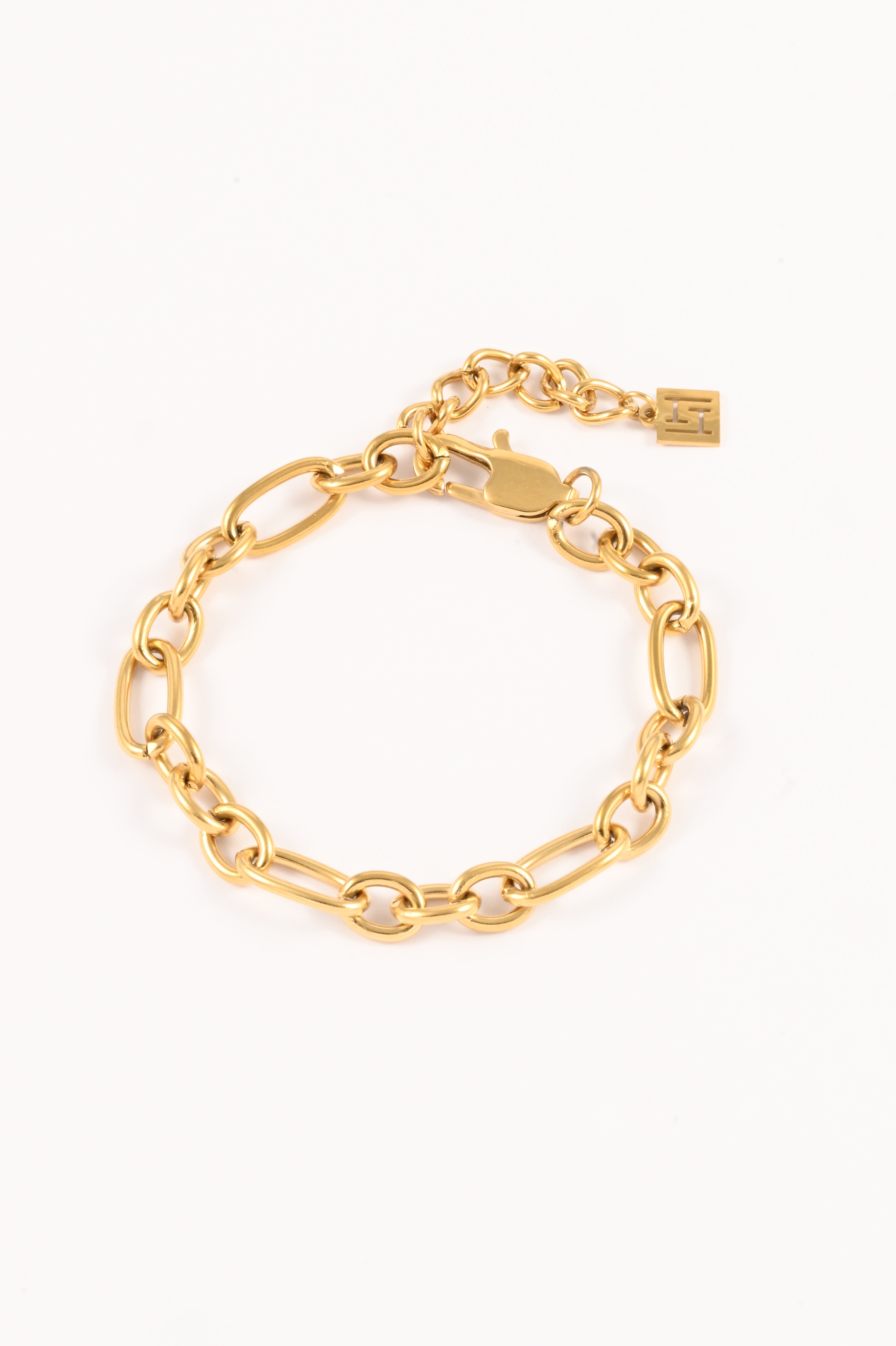 WP GOLD OLD SCHOOL CLASSIC LINK CHAIN BRACELET