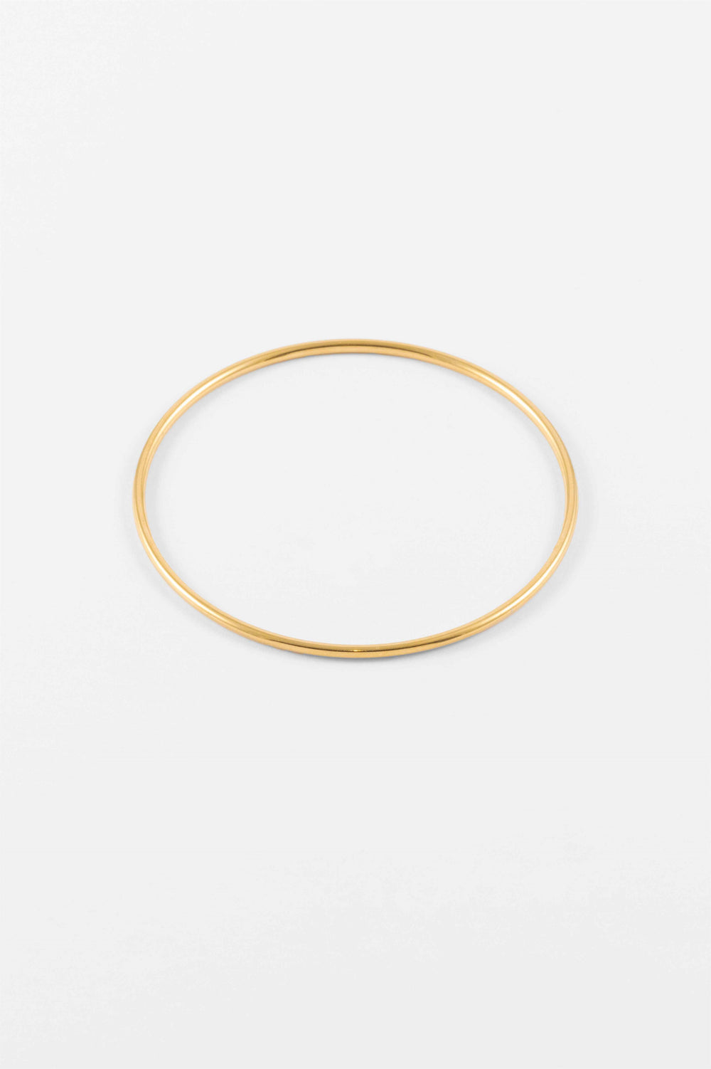 WATERPROOF GOLD THIN CIRCLE SMOOTH BANGLE