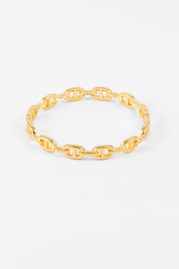 GOLD VINTAGE OVAL DESIGN HINGED CUFF BANGLE