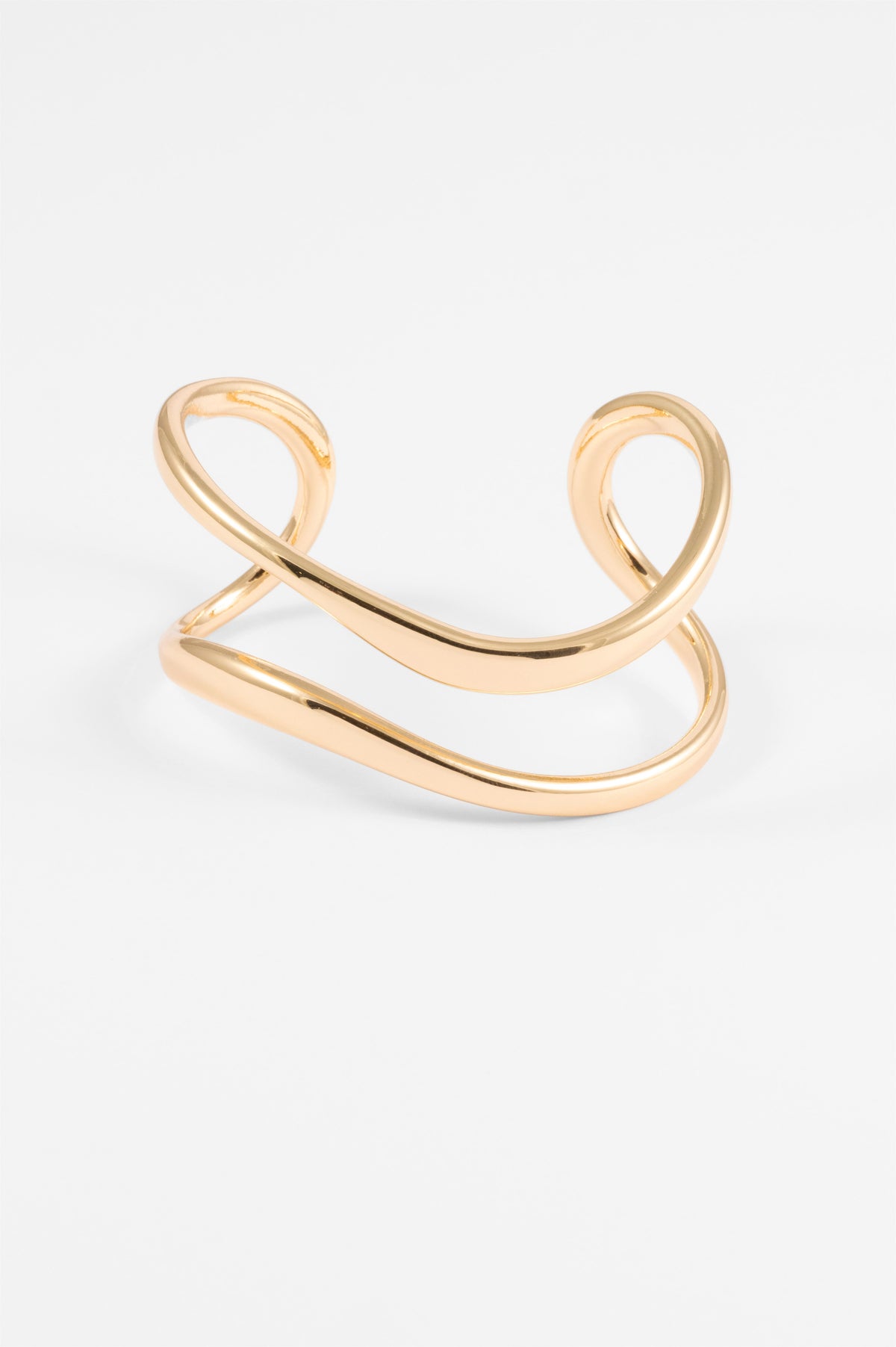 GOLD POLISHED OPEN LOOP CUFF WRISTWEAR