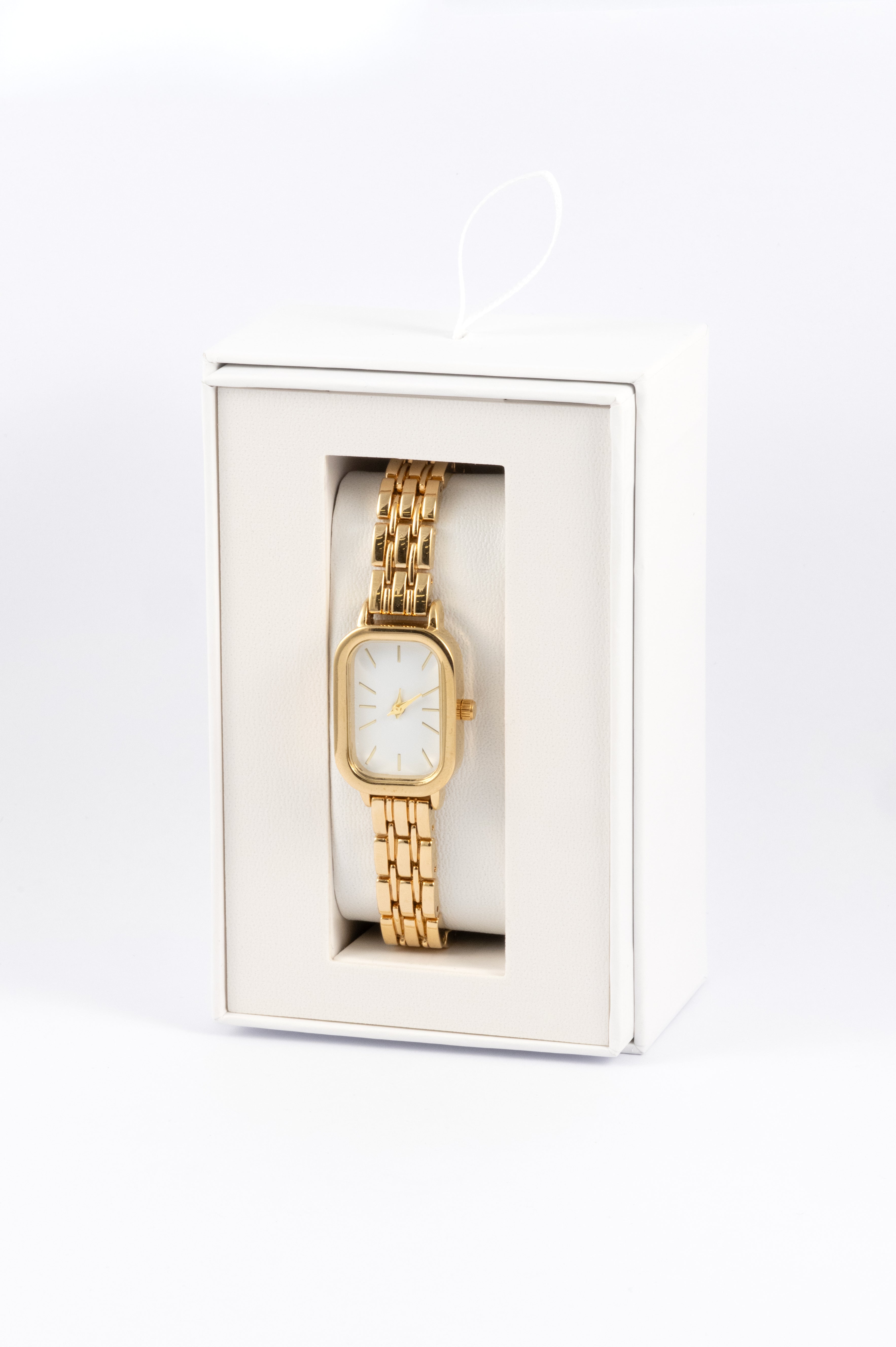 GOLD CLASSIC RECTANGLE FACE LINK WT