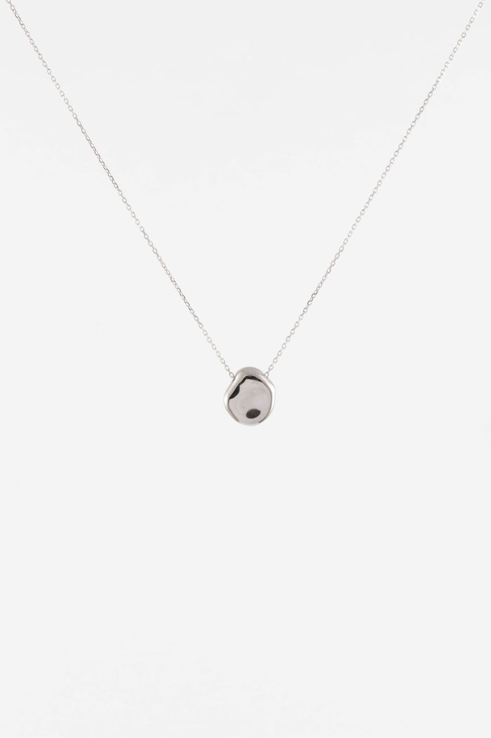 WATERPROOF SILVER MOLTEN PENDANT CHAIN NECKLACE