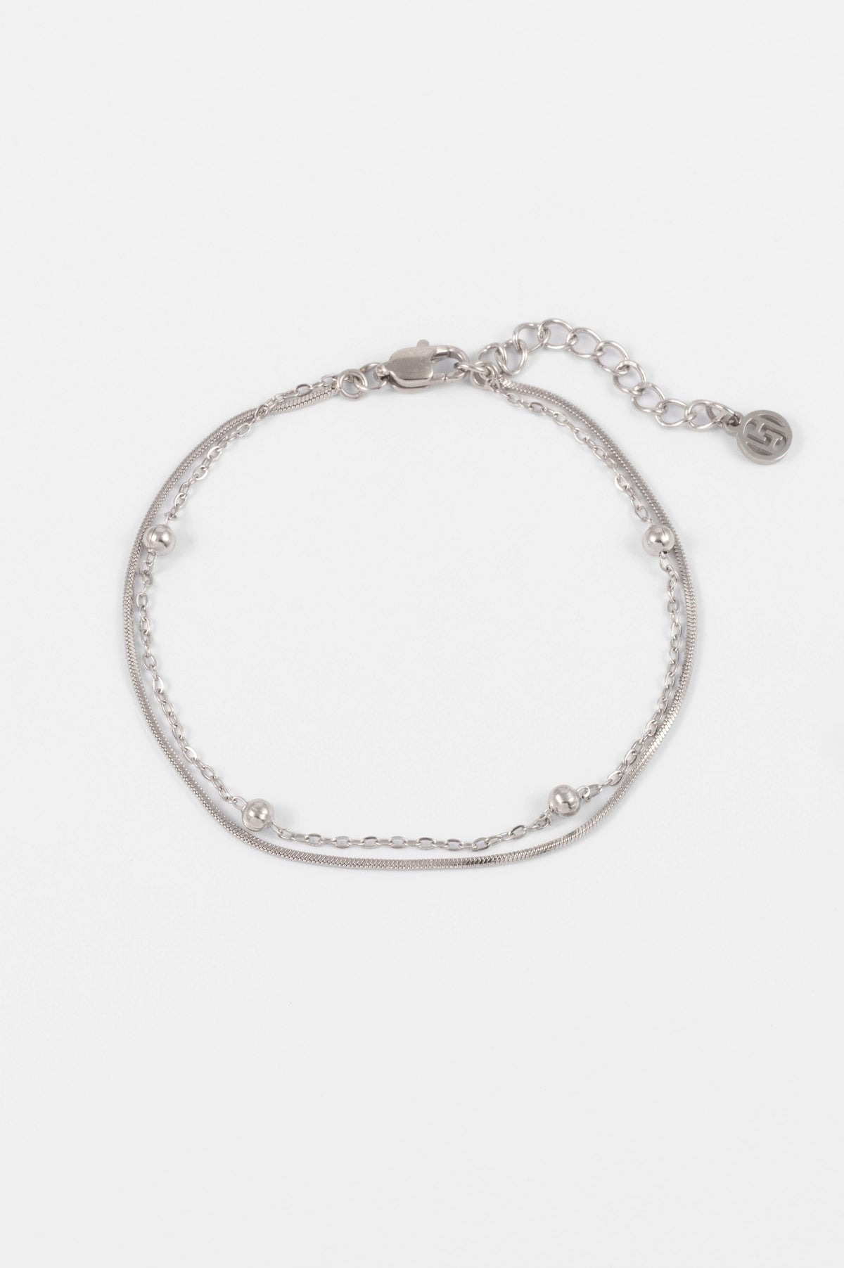 WATERPROOF SILVER FINE CHAIN BRACELET