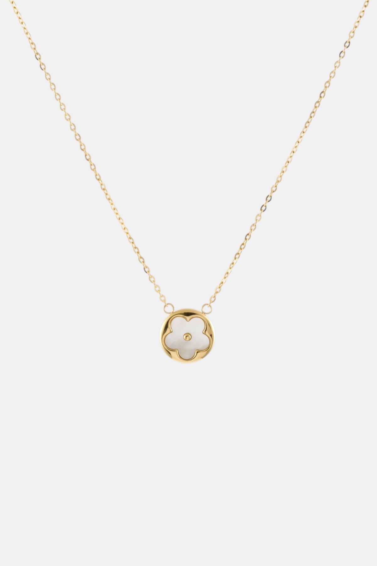 Ivory Chain GOLD IVORY SHELL PENDANT CHAIN NECKLACE