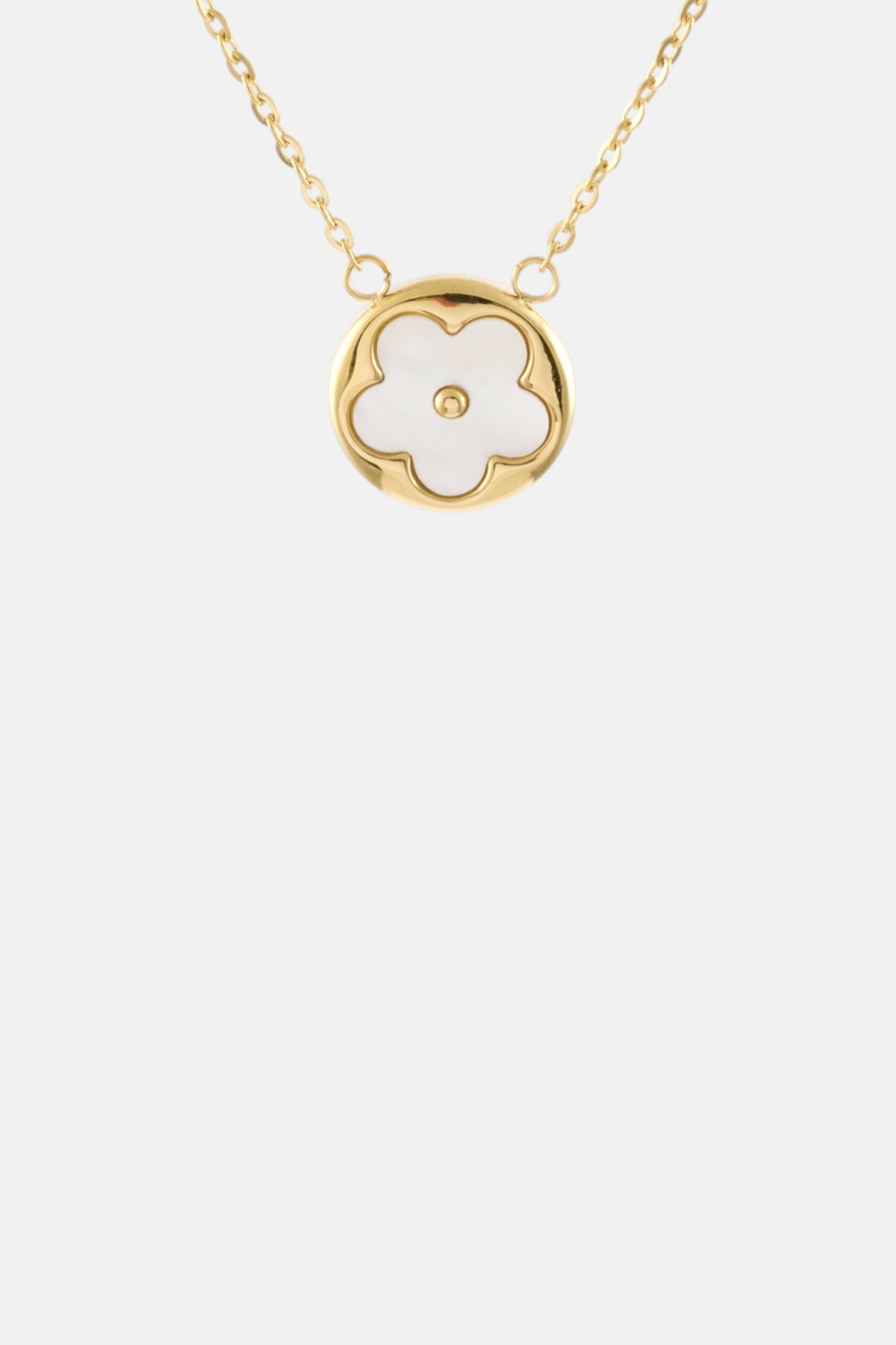 Ivory Chain GOLD IVORY SHELL PENDANT CHAIN NECKLACE
