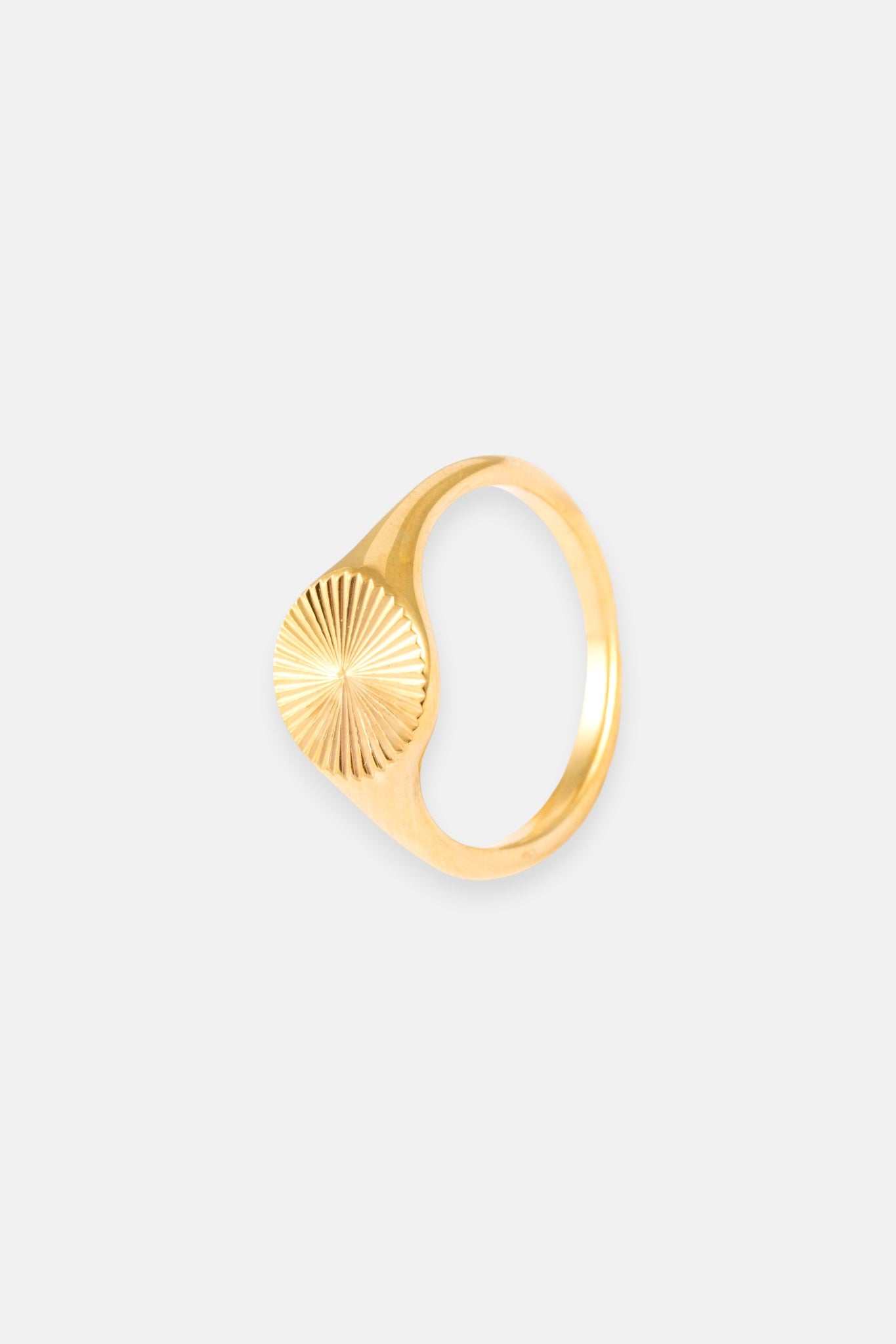 WATERPROOF GOLD ETCHED SIGNET RING - SM