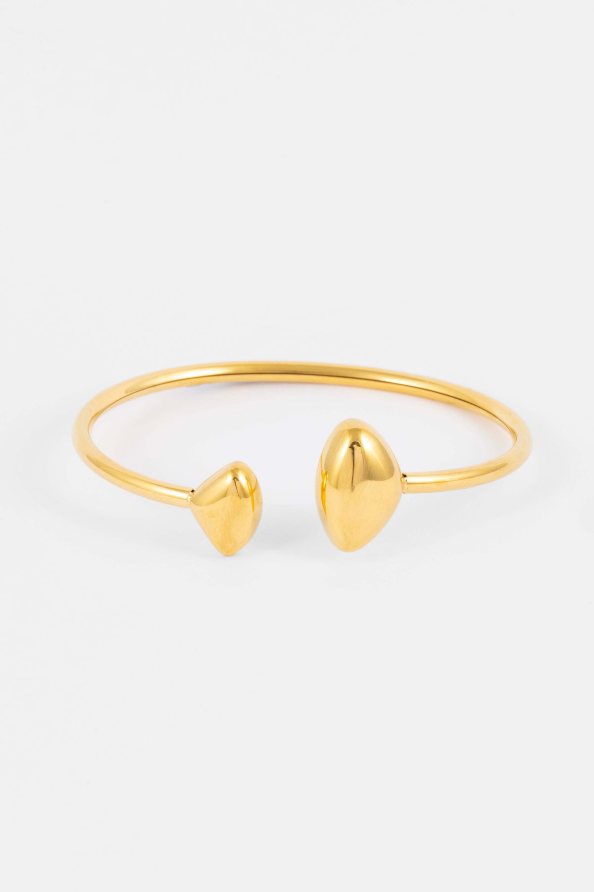 WATERPROOF GOLD FLEXIBLE OPEN CUFF BANGLE