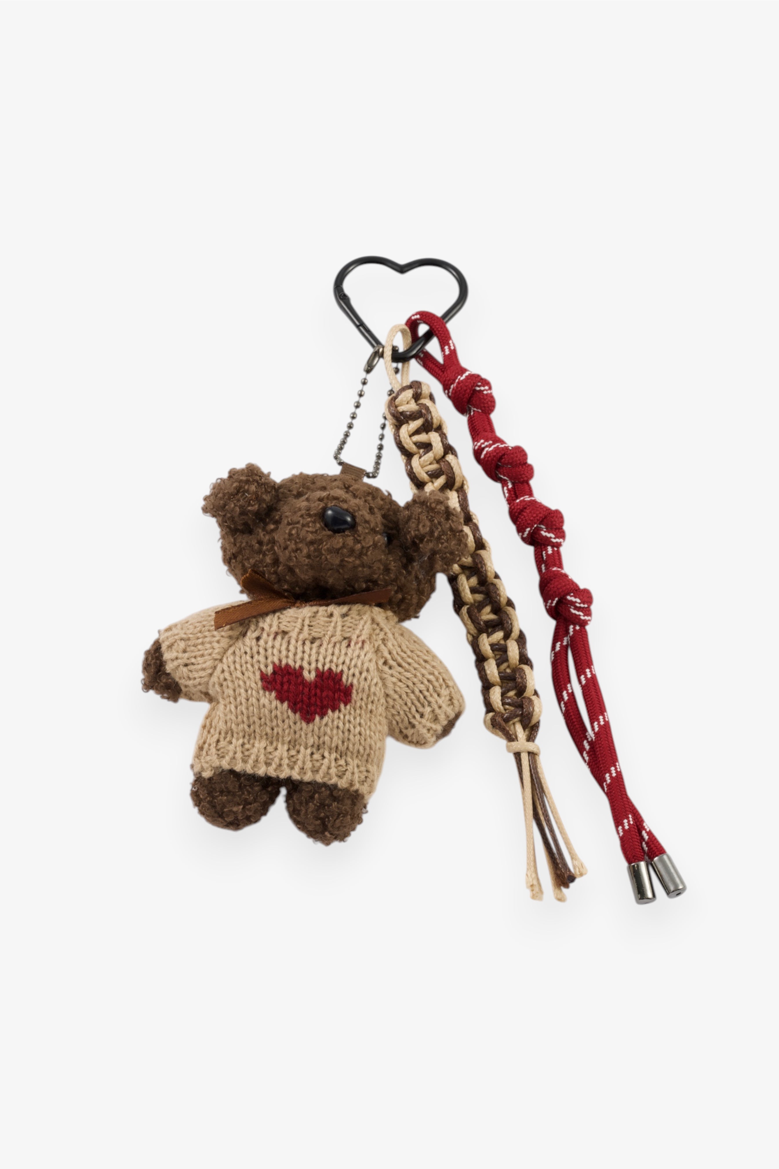 KNITTED DOG AND TASSEL BAG CHARM