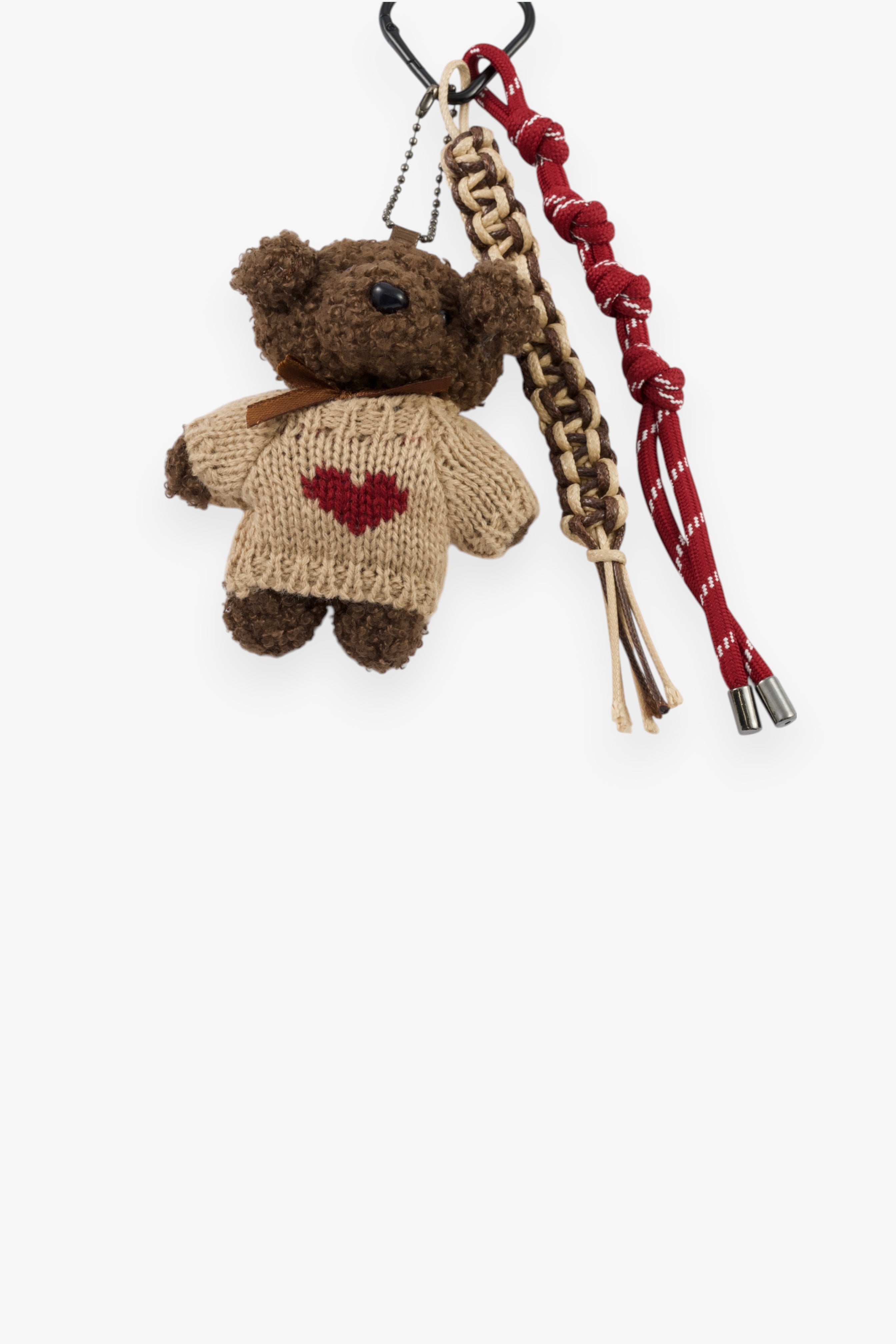 KNITTED DOG AND TASSEL BAG CHARM