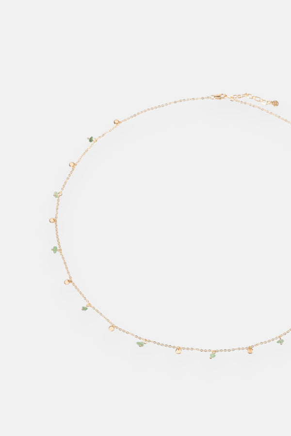 GREEN CHIPPINGS AND DISC BELLY CHAIN