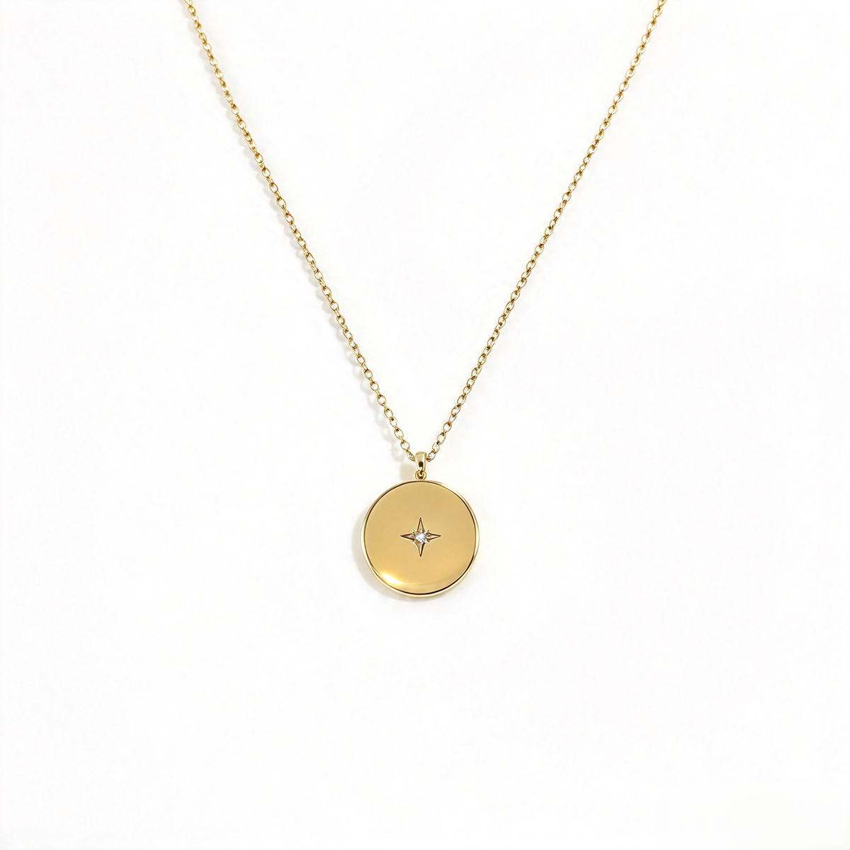WATERPROOF GOLD ROUND PHOTO LOCKET